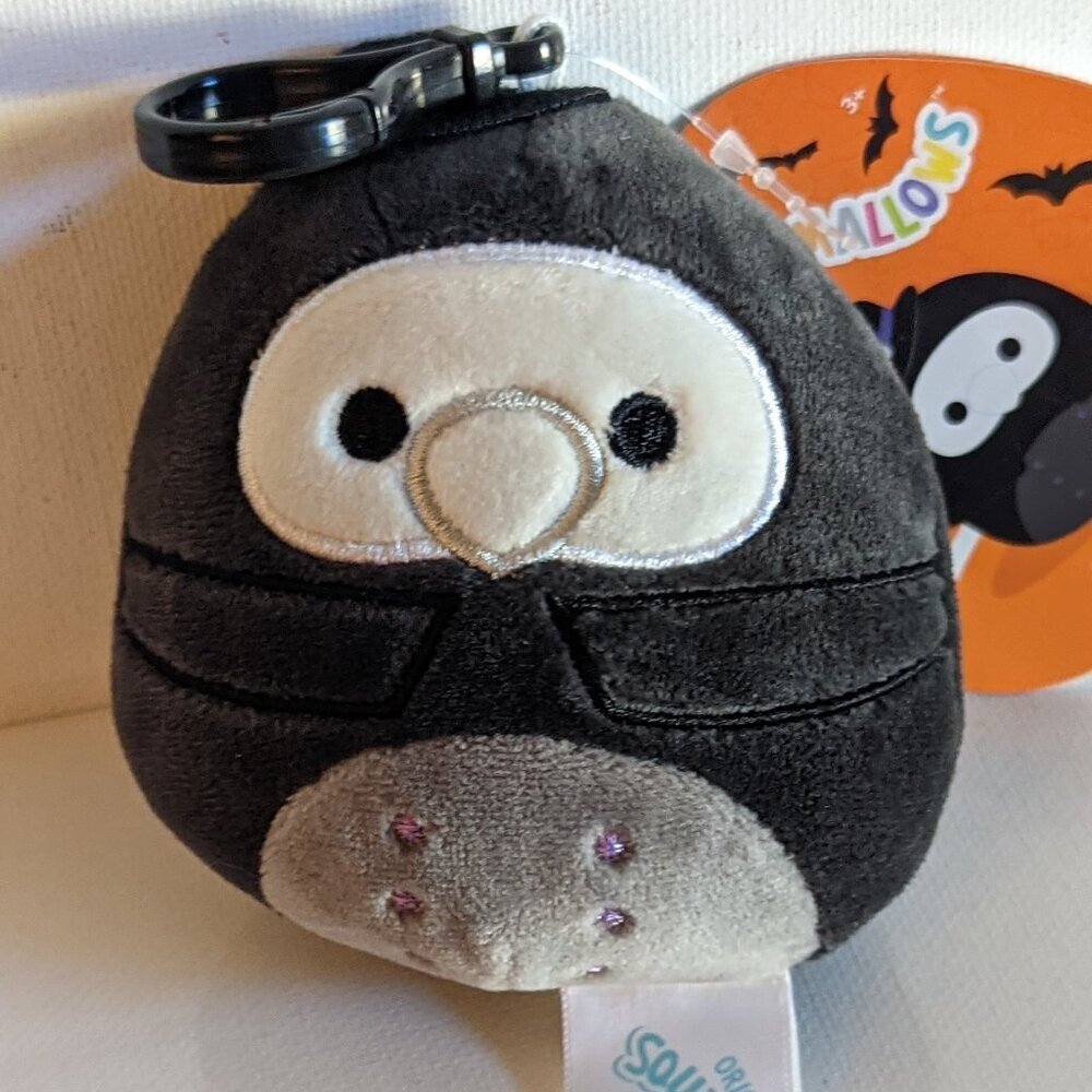 NWT 3.5" Aldron Plague Doctor Purse Clip Squishmallows Plush Goth Steampunk HTF